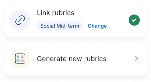 Link existing rubrics