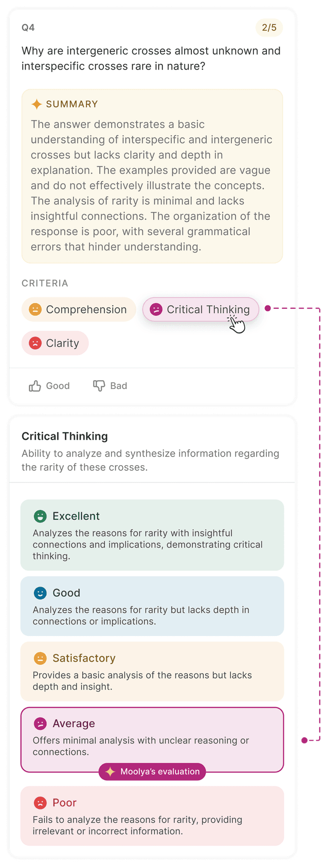 Science rubric evaluation preview